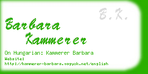 barbara kammerer business card